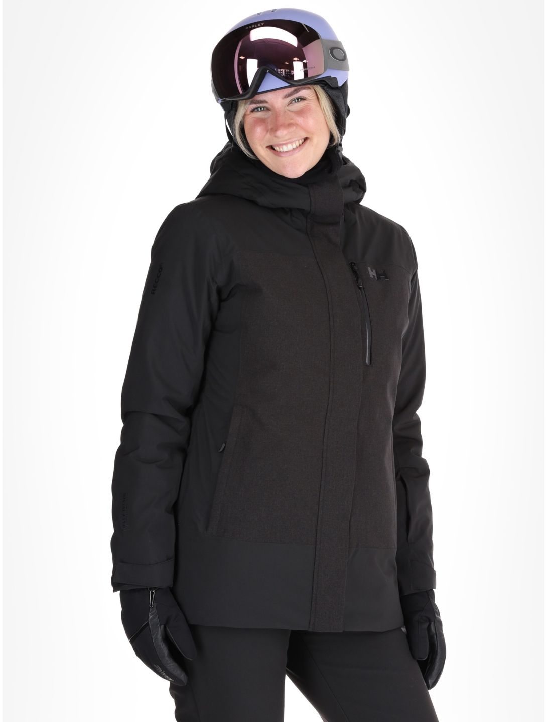 Helly Hansen, W Snowplay Long Insulated ski jacket women Black black 