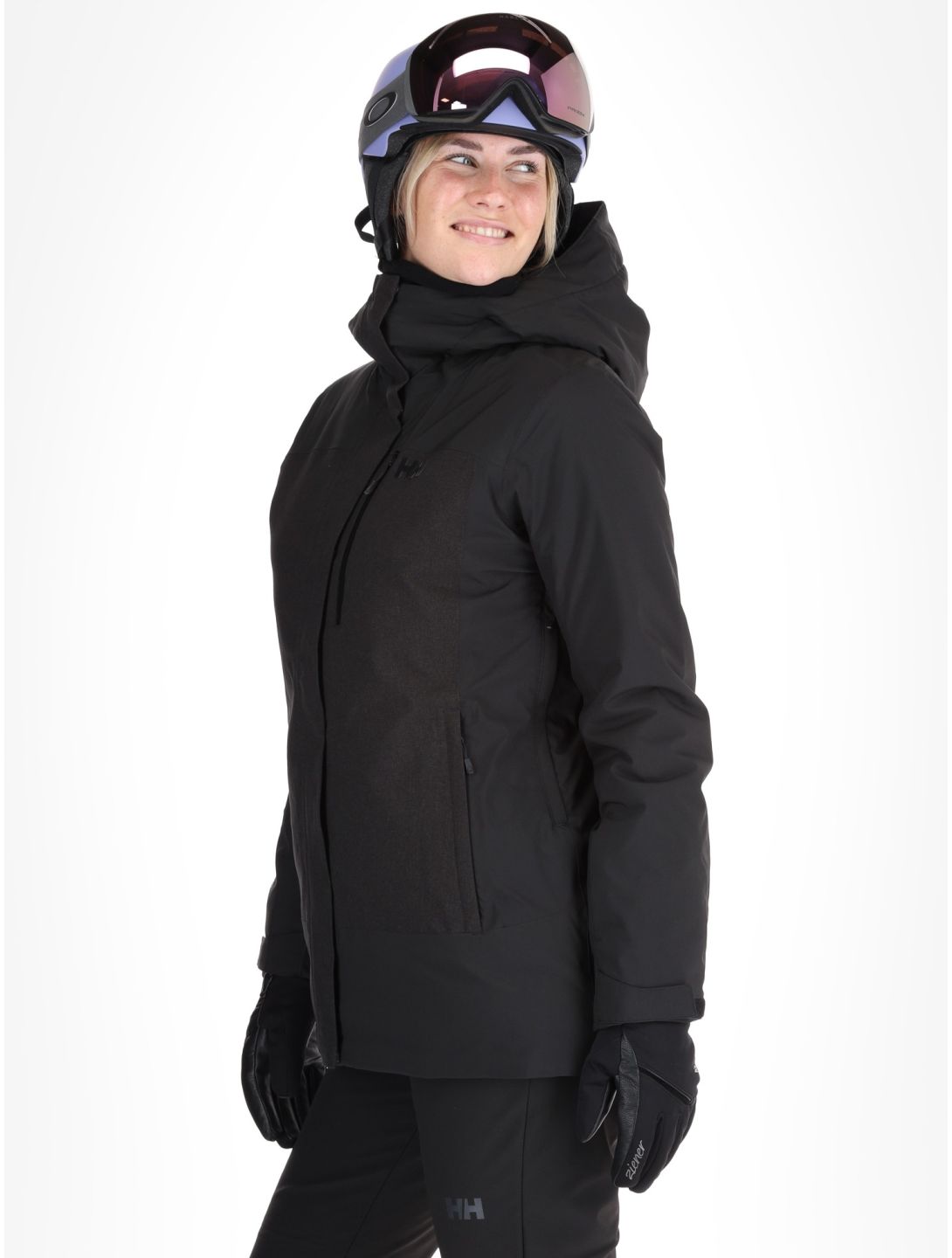 Helly Hansen, W Snowplay Long Insulated ski jacket women Black black 