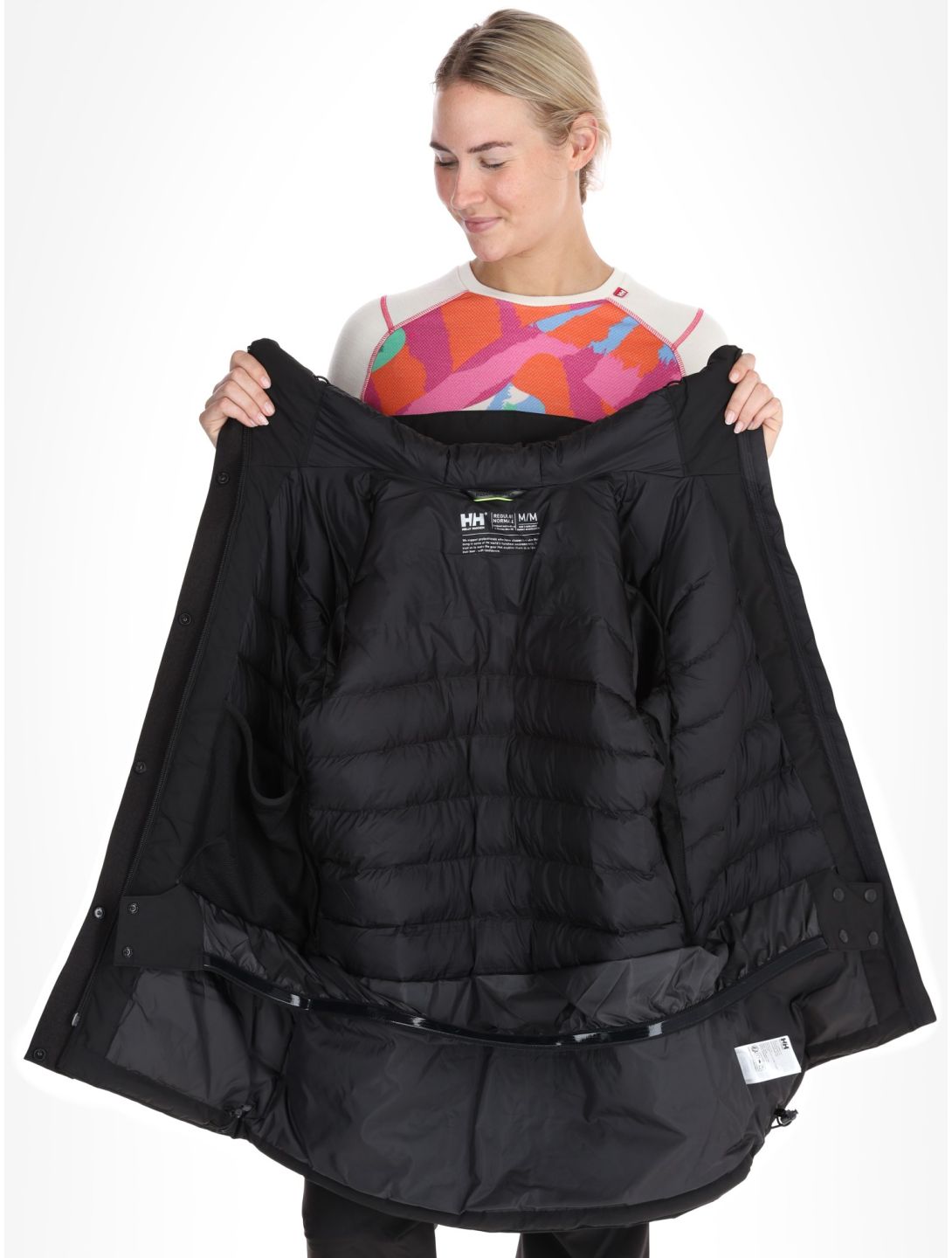 Helly Hansen, W Snowplay Long Insulated ski jacket women Black black 