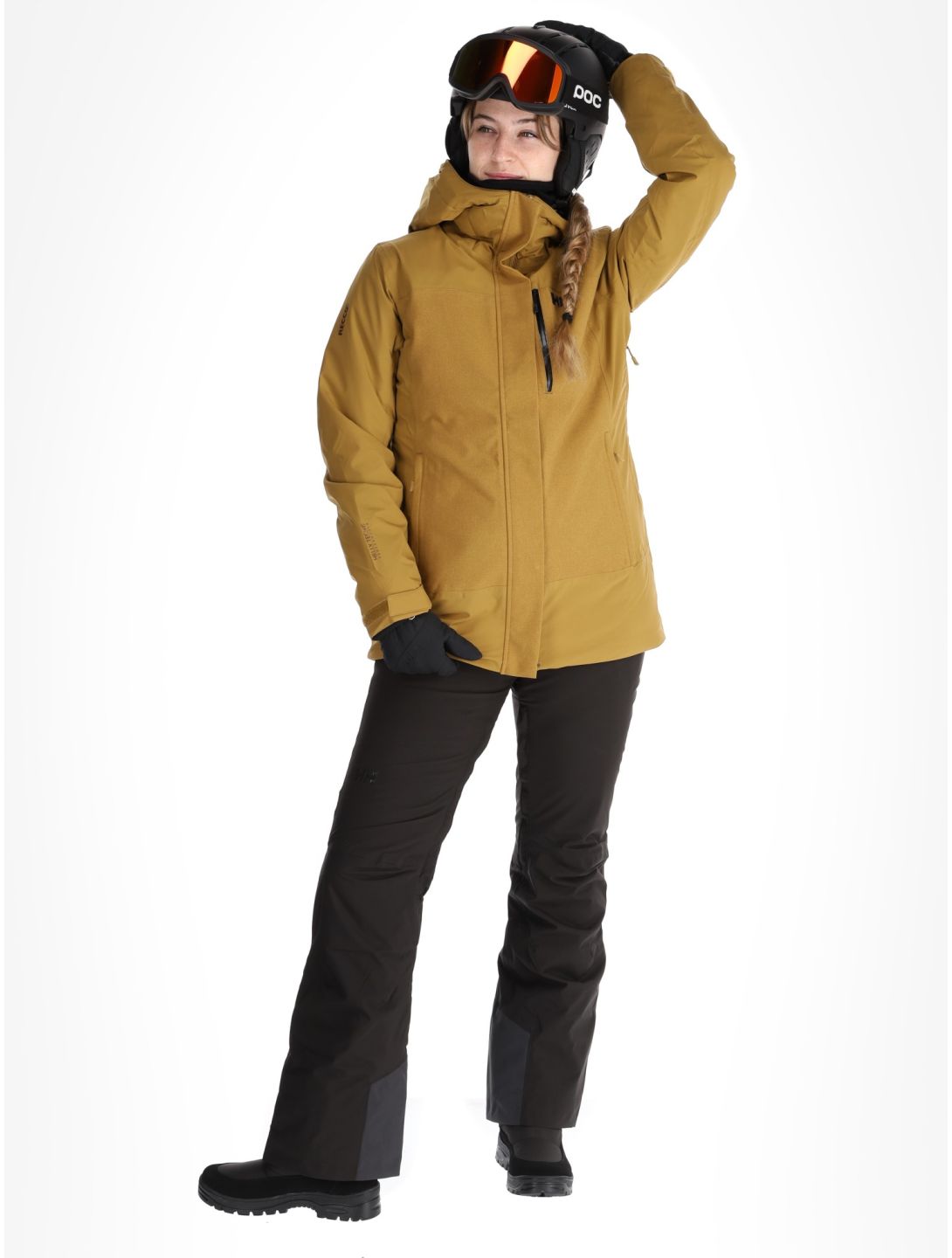 Helly Hansen, W Snowplay Long Insulated ski jacket women Lynx yellow 