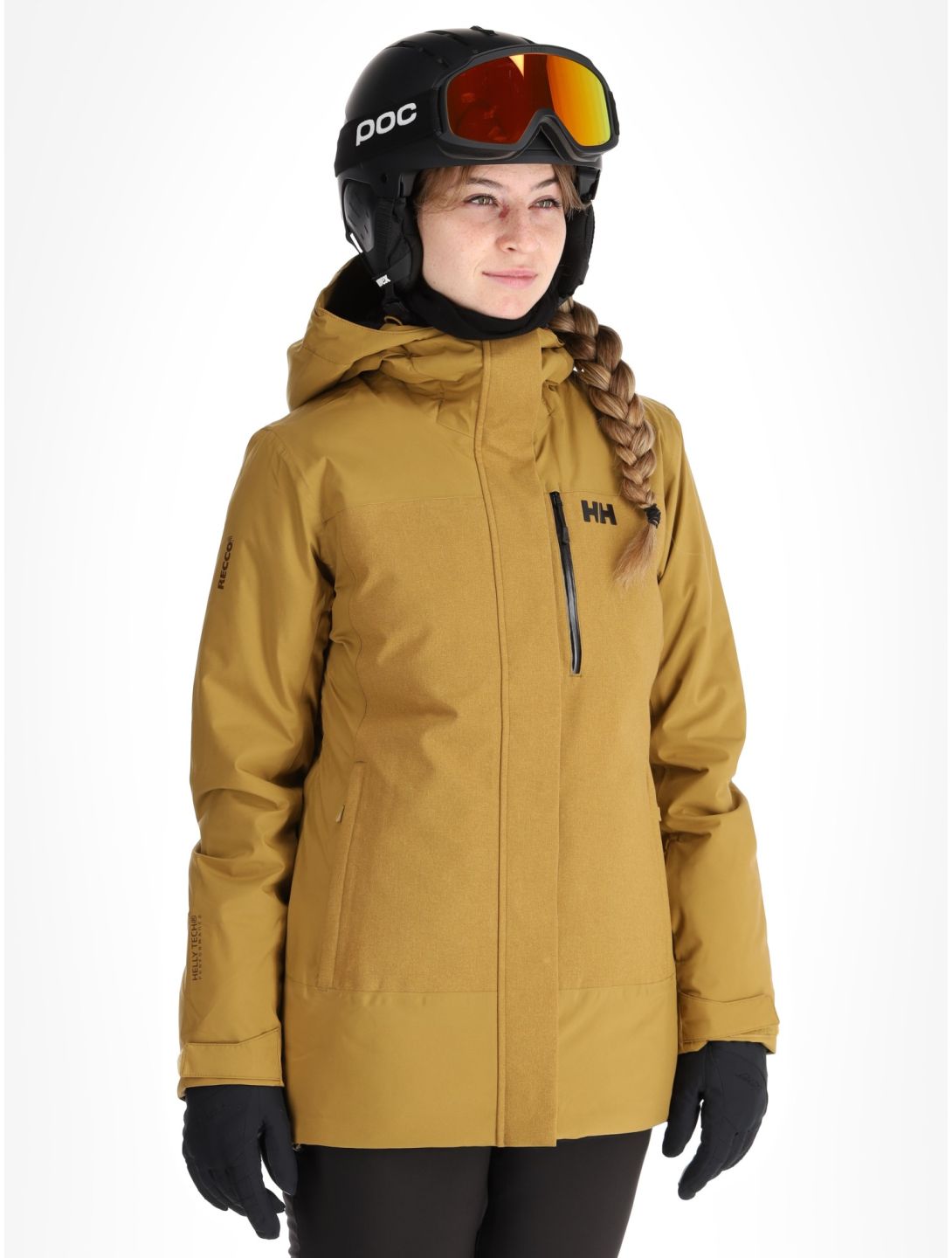 Helly Hansen, W Snowplay Long Insulated ski jacket women Lynx yellow 