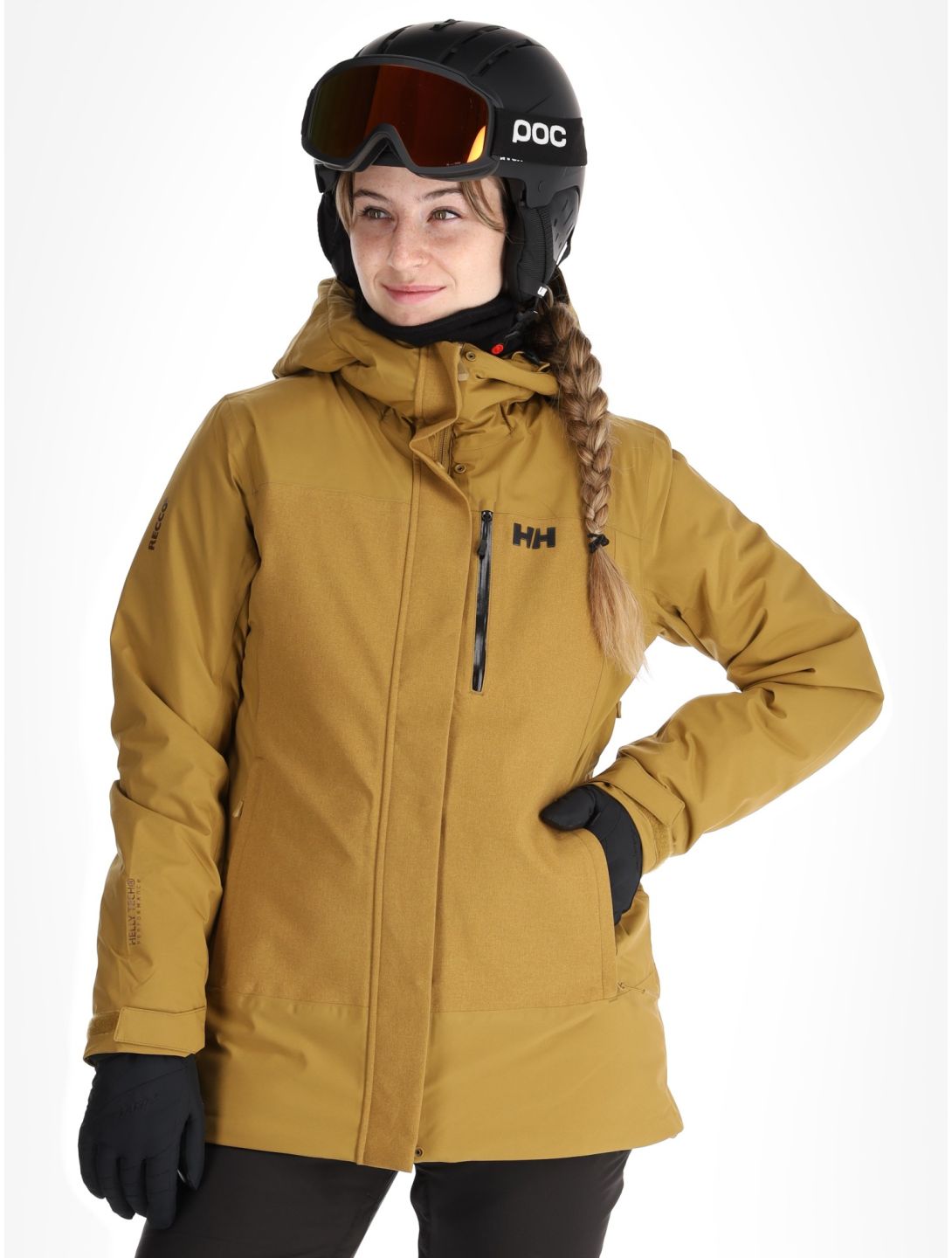 Helly Hansen, W Snowplay Long Insulated ski jacket women Lynx yellow 