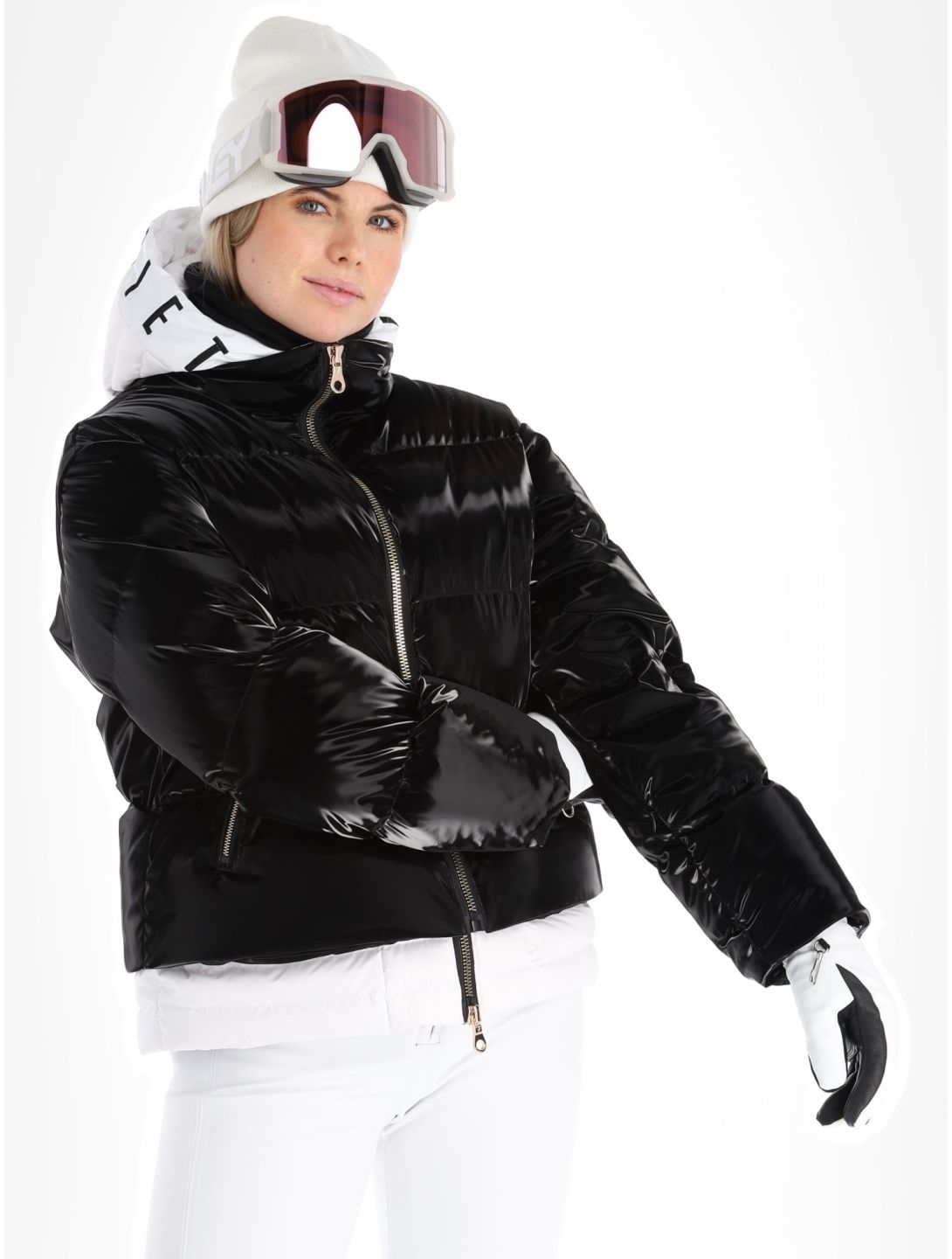 High Society, Ally ski jacket women Black / White black, white 