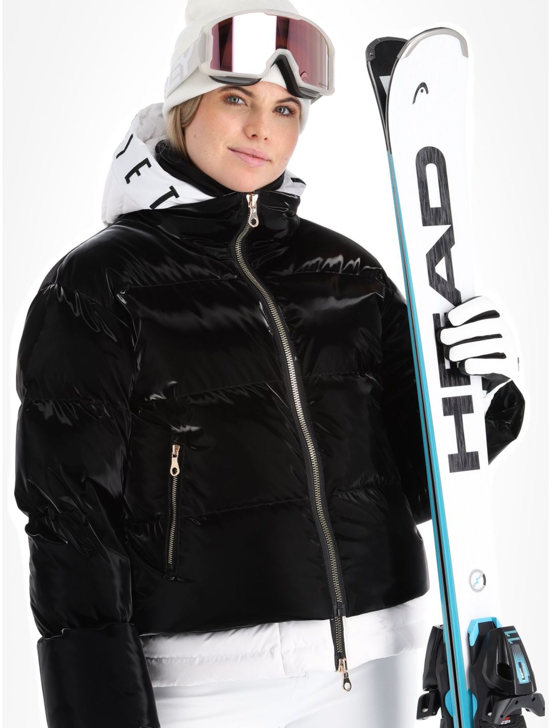 High Society, Ally ski jacket women Black / White black, white 