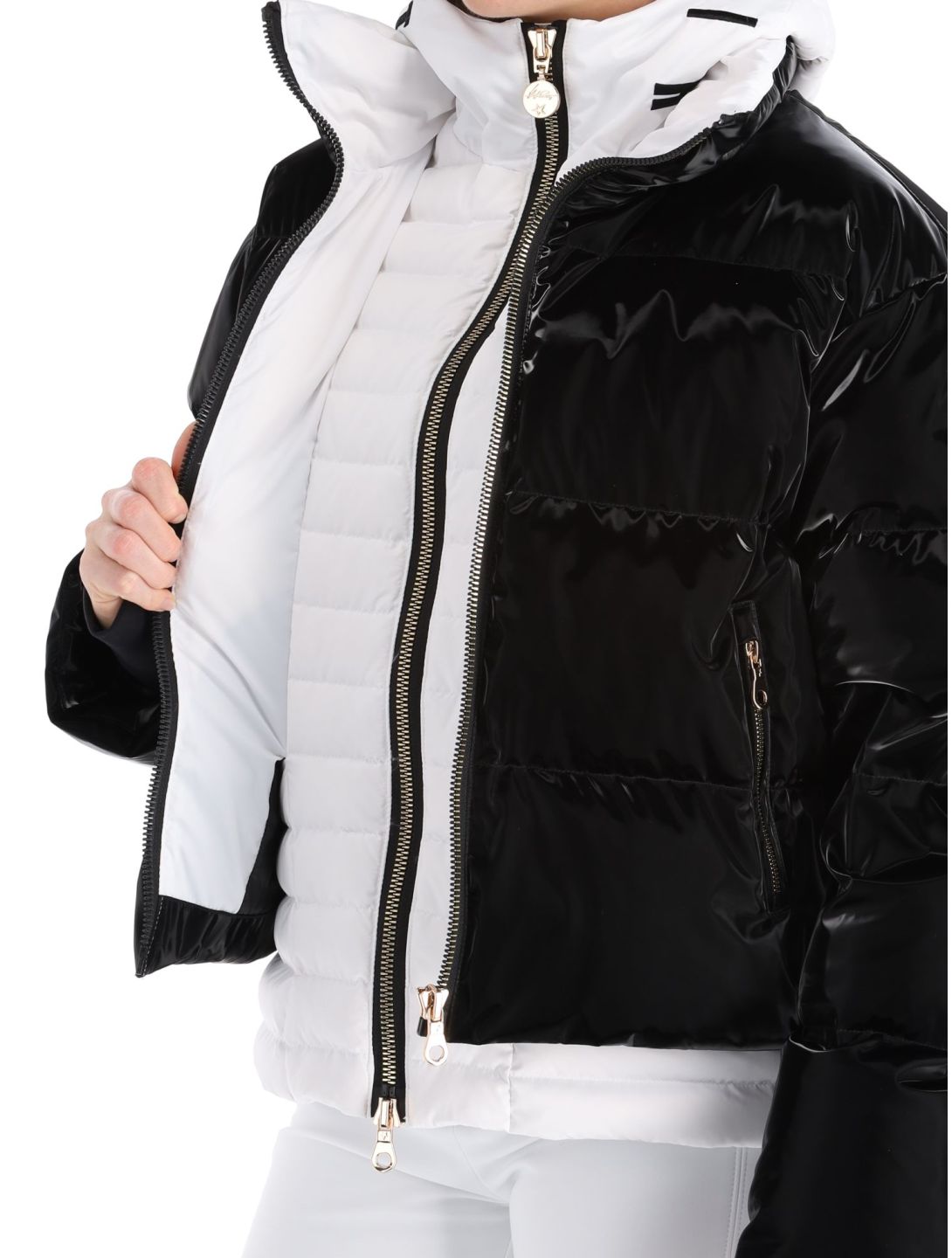 High Society, Ally ski jacket women Black / White black, white 