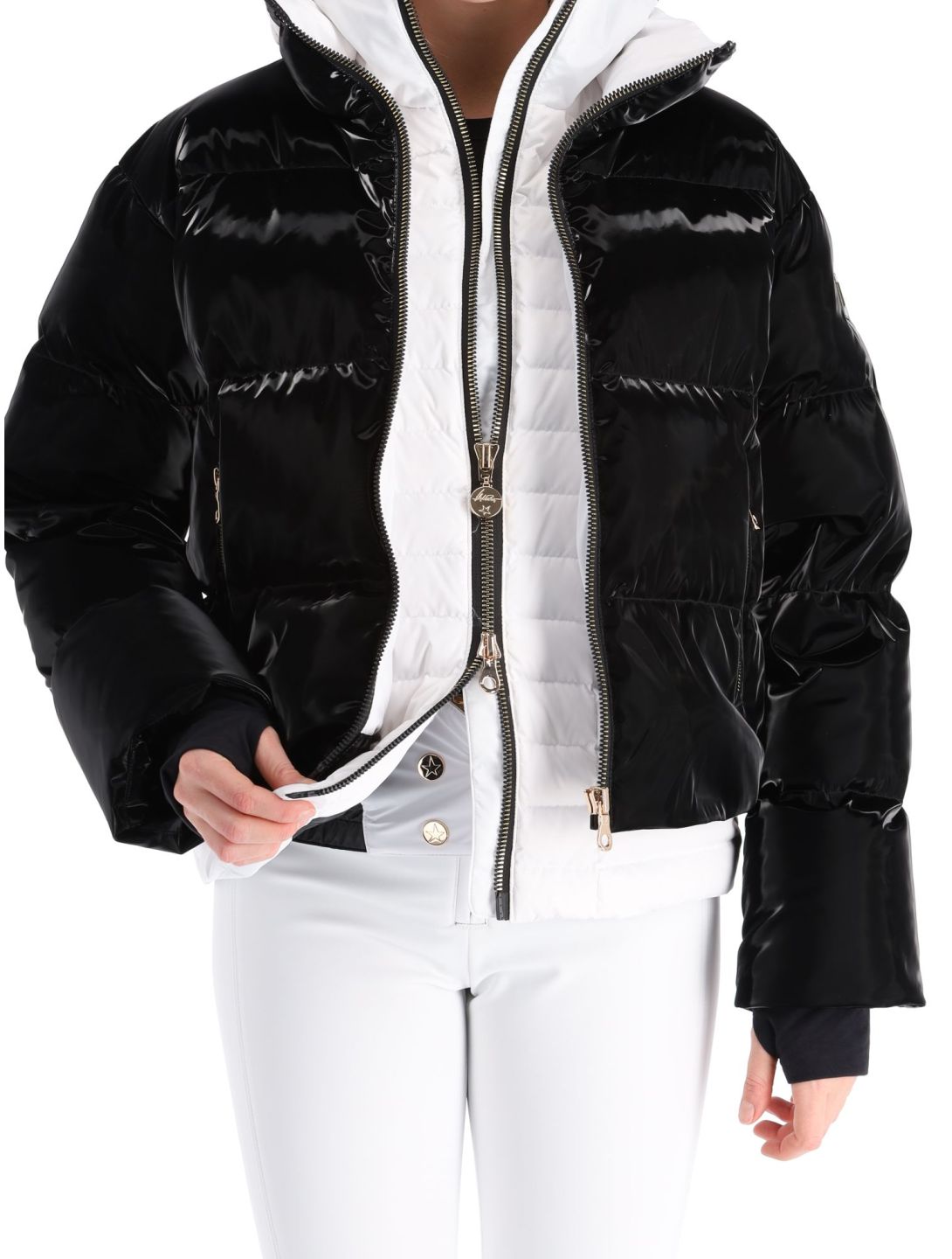 High Society, Ally ski jacket women Black / White black, white 