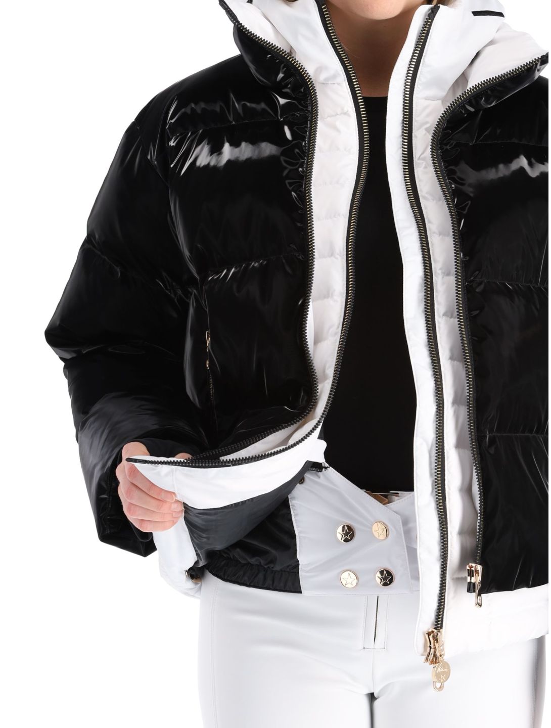 High Society, Ally ski jacket women Black / White black, white 