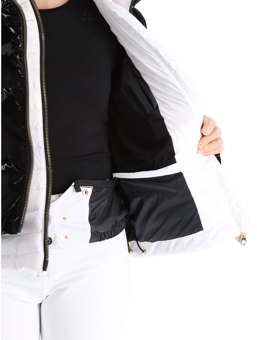 High Society, Ally ski jacket women Black / White black, white 