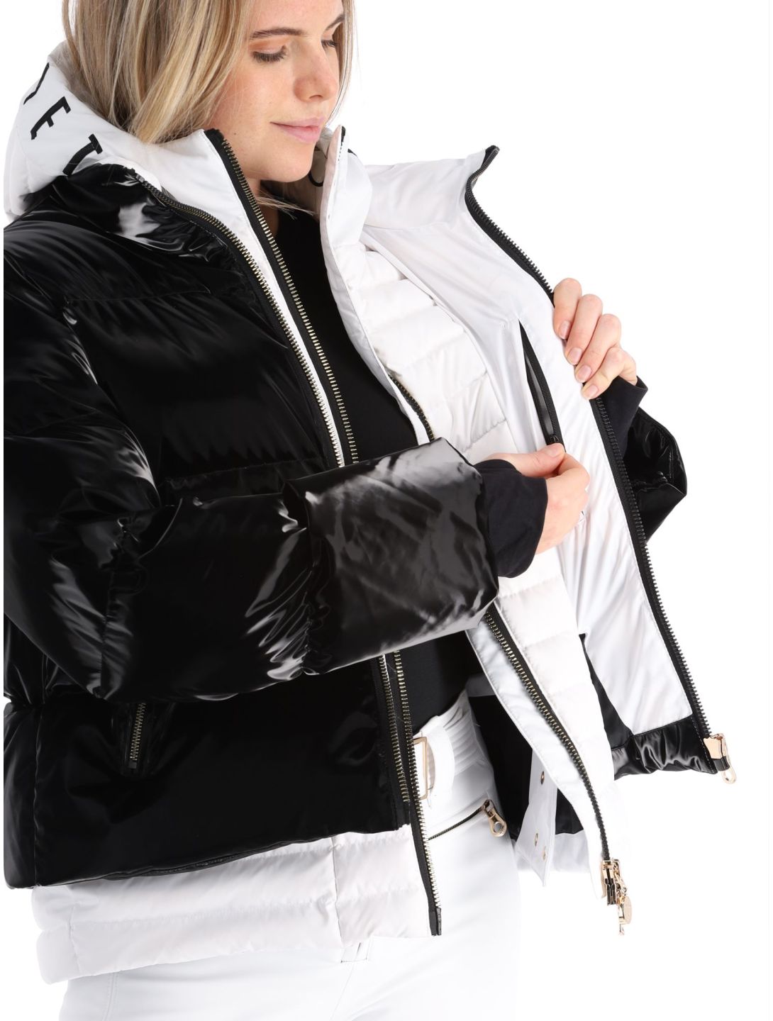 High Society, Ally ski jacket women Black / White black, white 