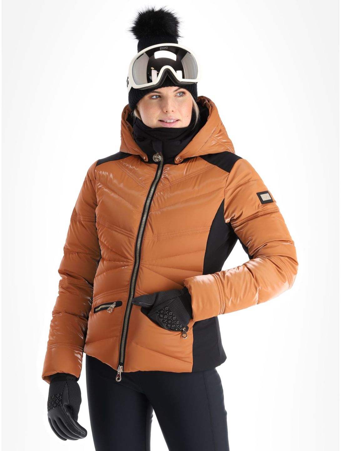 High Society, Alyssa ski jacket women Marone / Black black, brown 