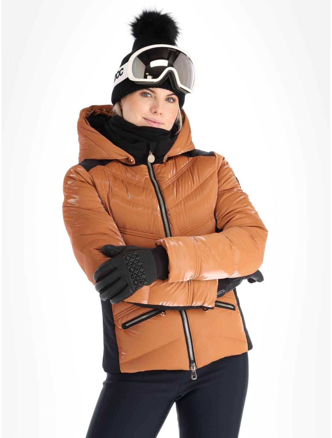 High Society, Alyssa ski jacket women Marone / Black black, brown 