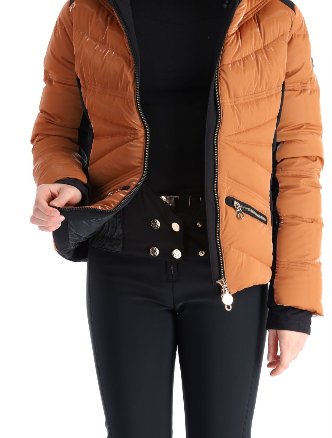 High Society, Alyssa ski jacket women Marone / Black black, brown 