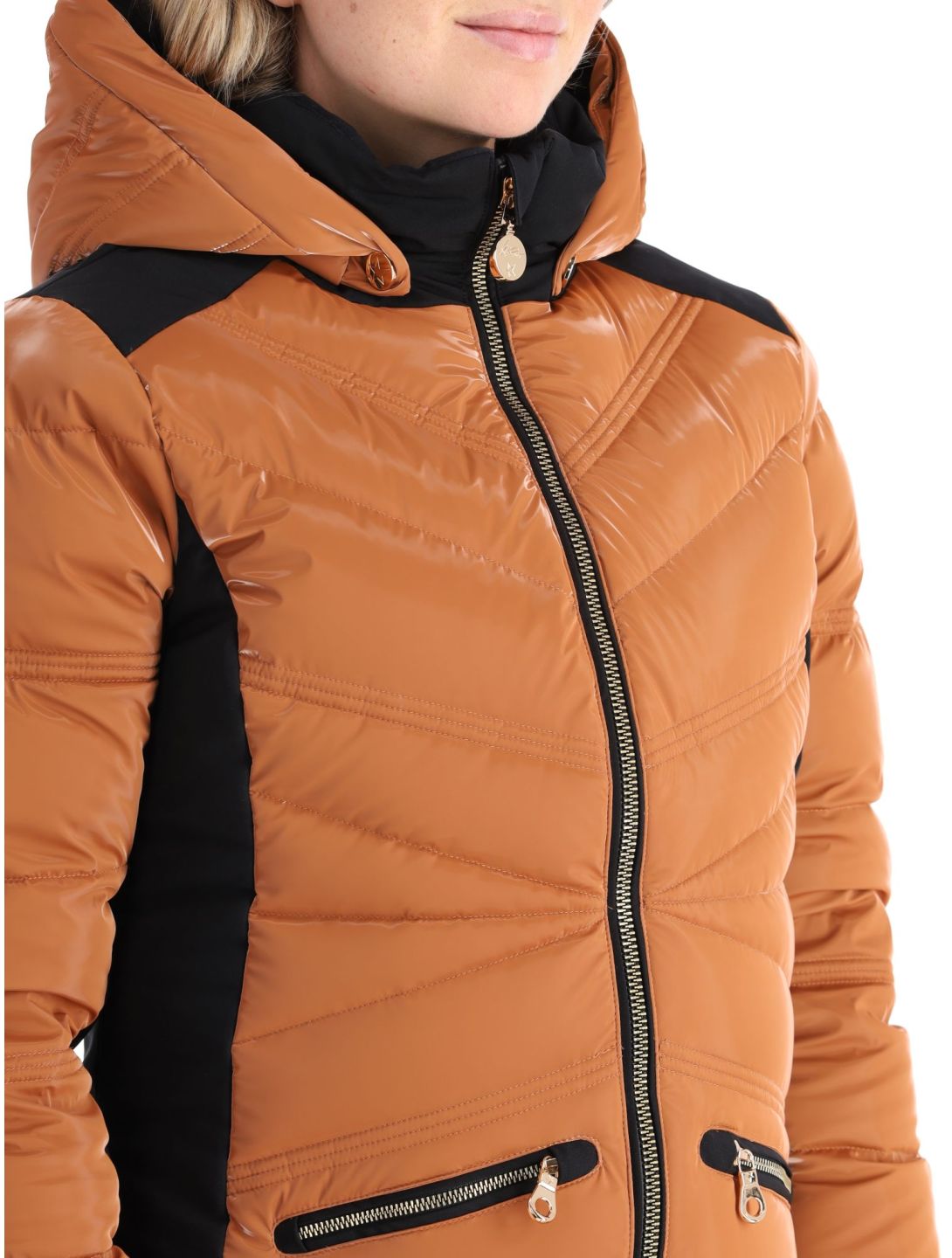 High Society, Alyssa ski jacket women Marone / Black black, brown 