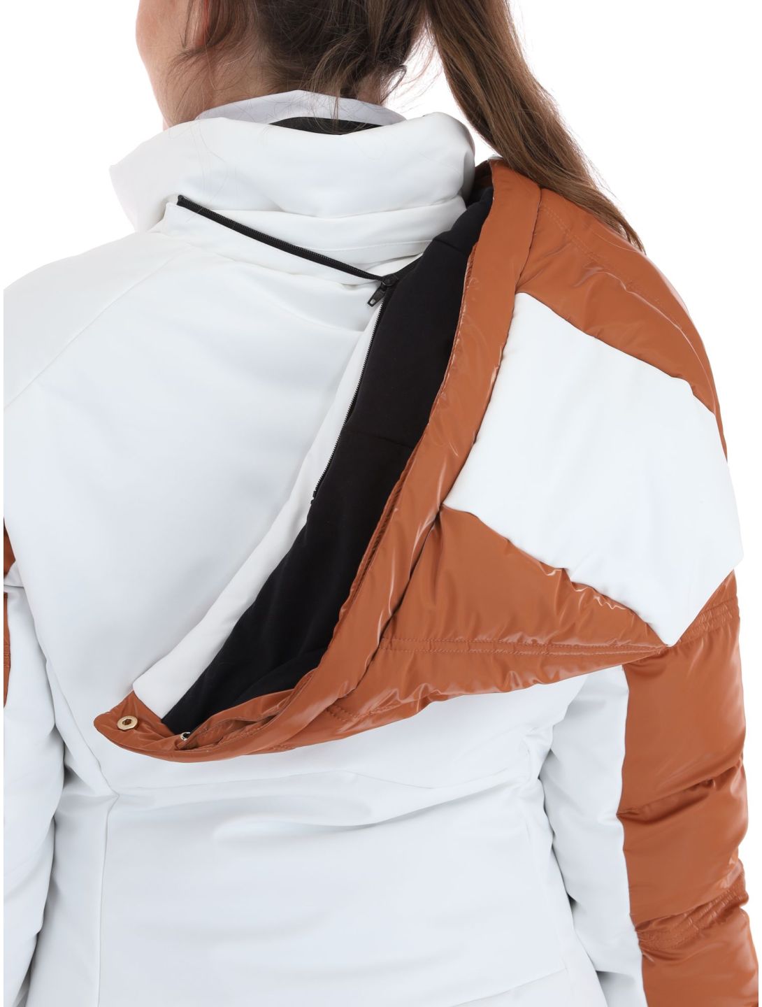 High Society, Alyssa ski jacket women Marone / White brown, white 