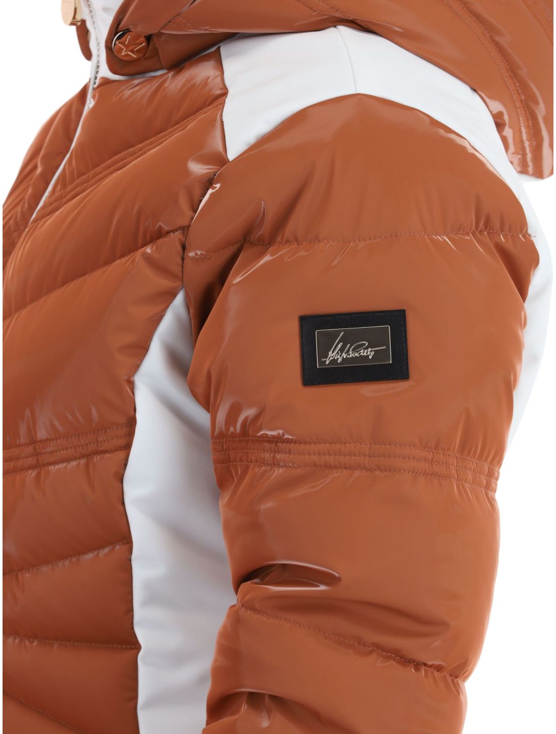 High Society, Alyssa ski jacket women Marone / White brown, white 