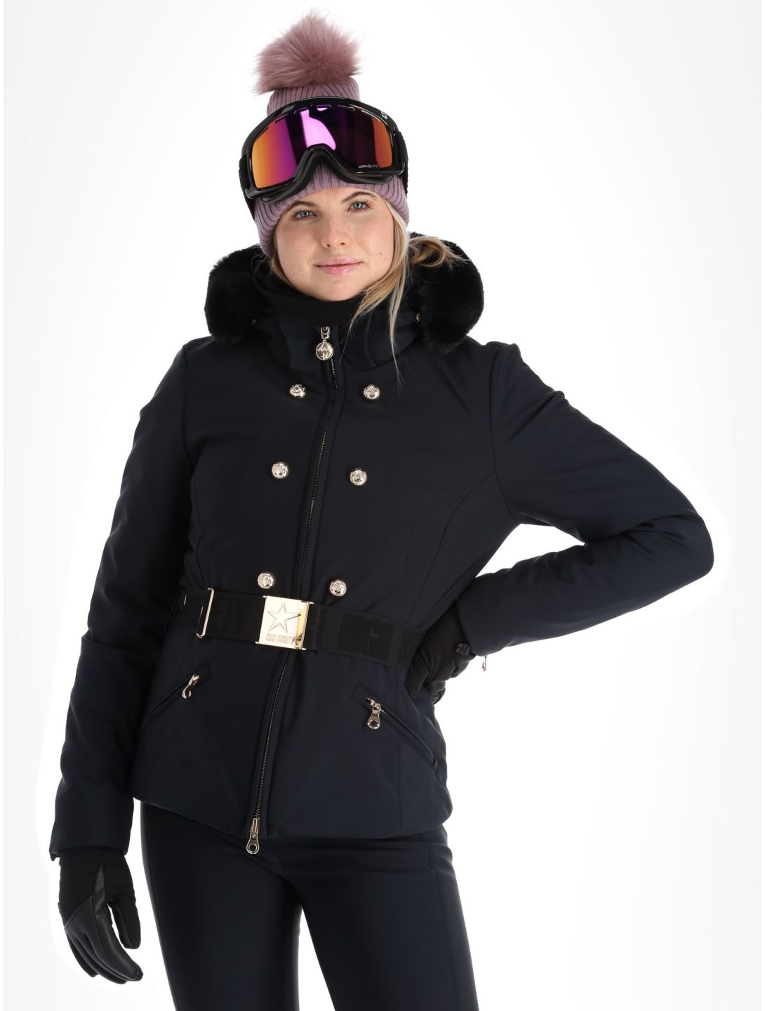 High Society, Scarlett ski jacket women Black black 