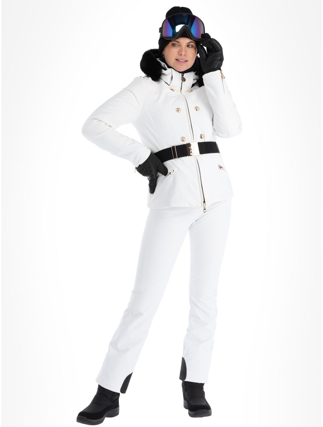 High Society, Scarlett ski jacket women White white 