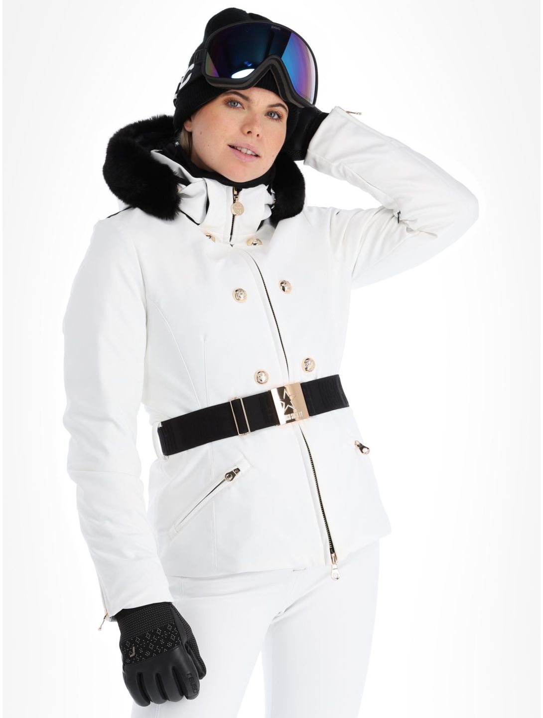 High Society, Scarlett ski jacket women White white 