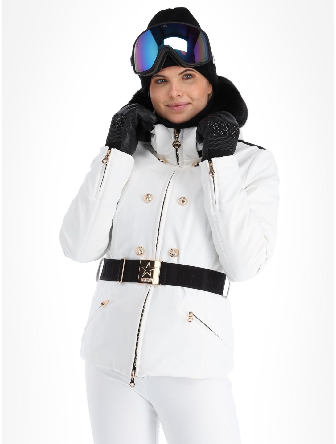 High Society, Scarlett ski jacket women White white 