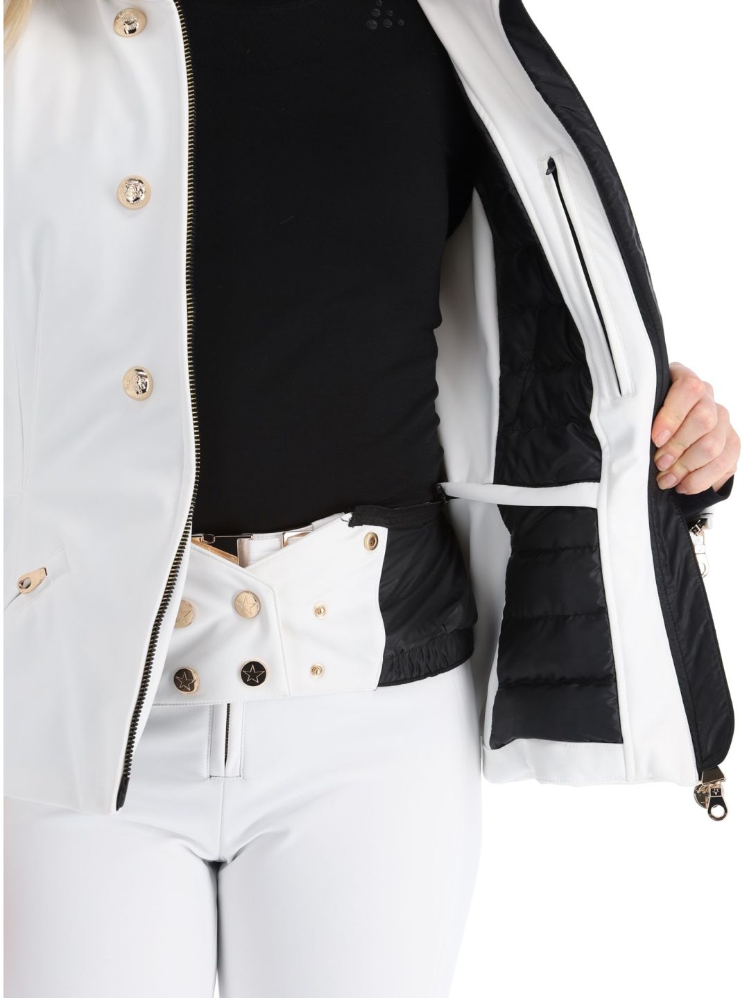 High Society, Scarlett ski jacket women White white 