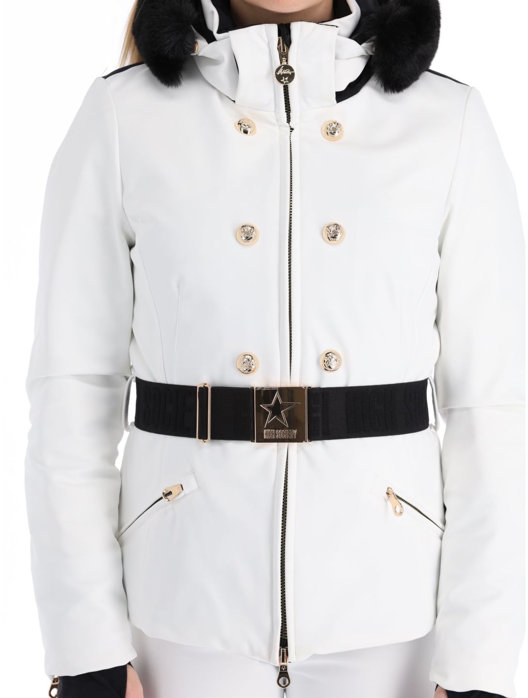 High Society, Scarlett ski jacket women White white 