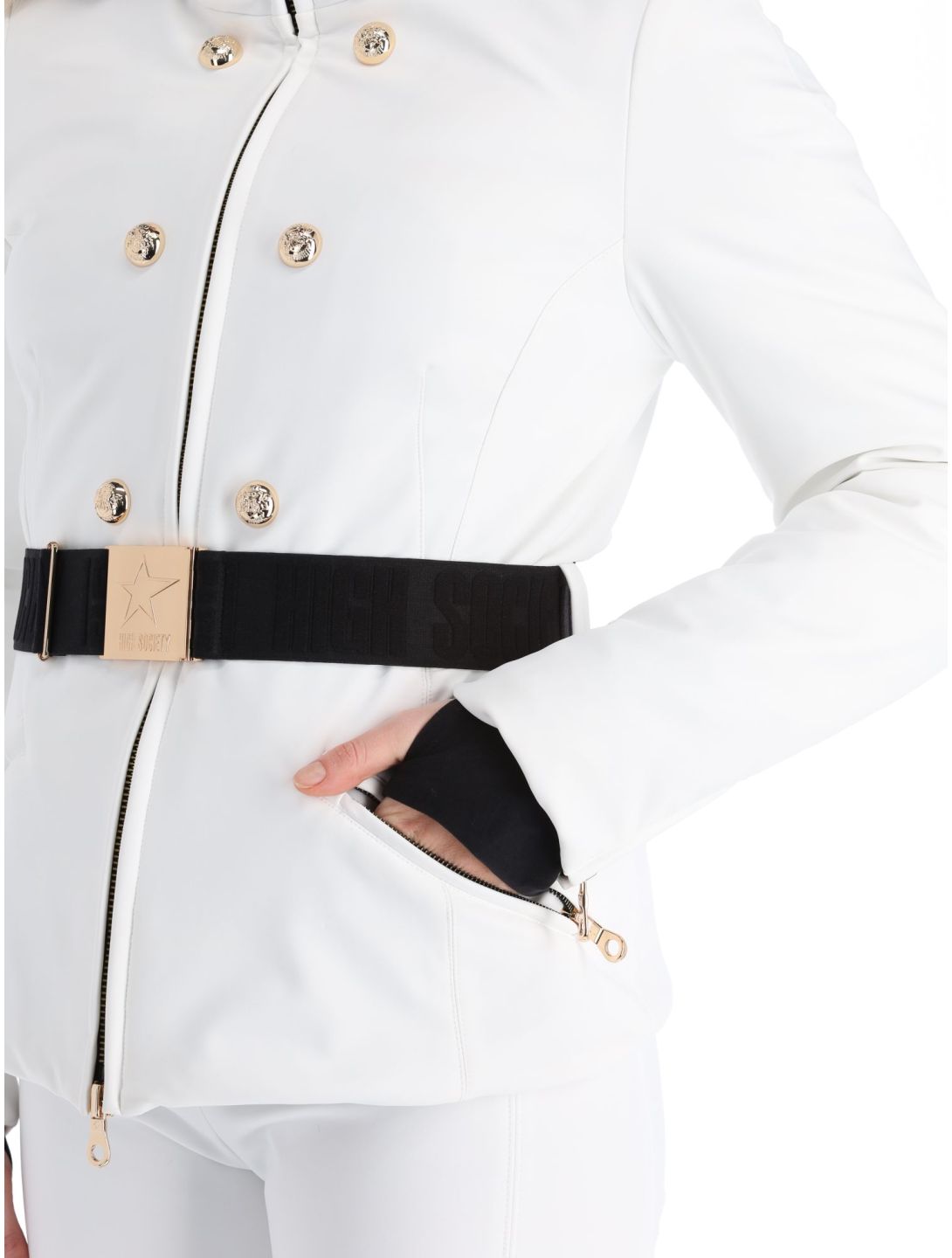 High Society, Scarlett ski jacket women White white 