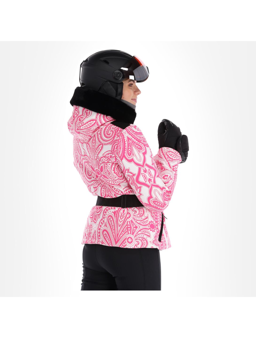 High Society, Elea ski jacket women paisley print pink 