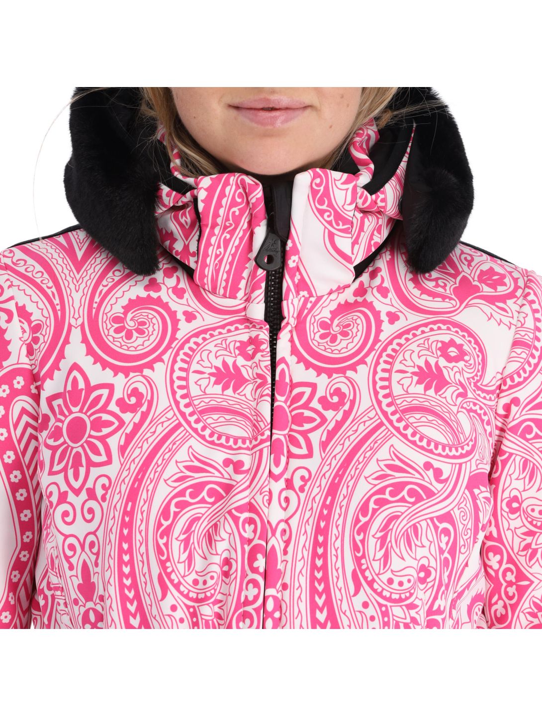 High Society, Elea ski jacket women paisley print pink 