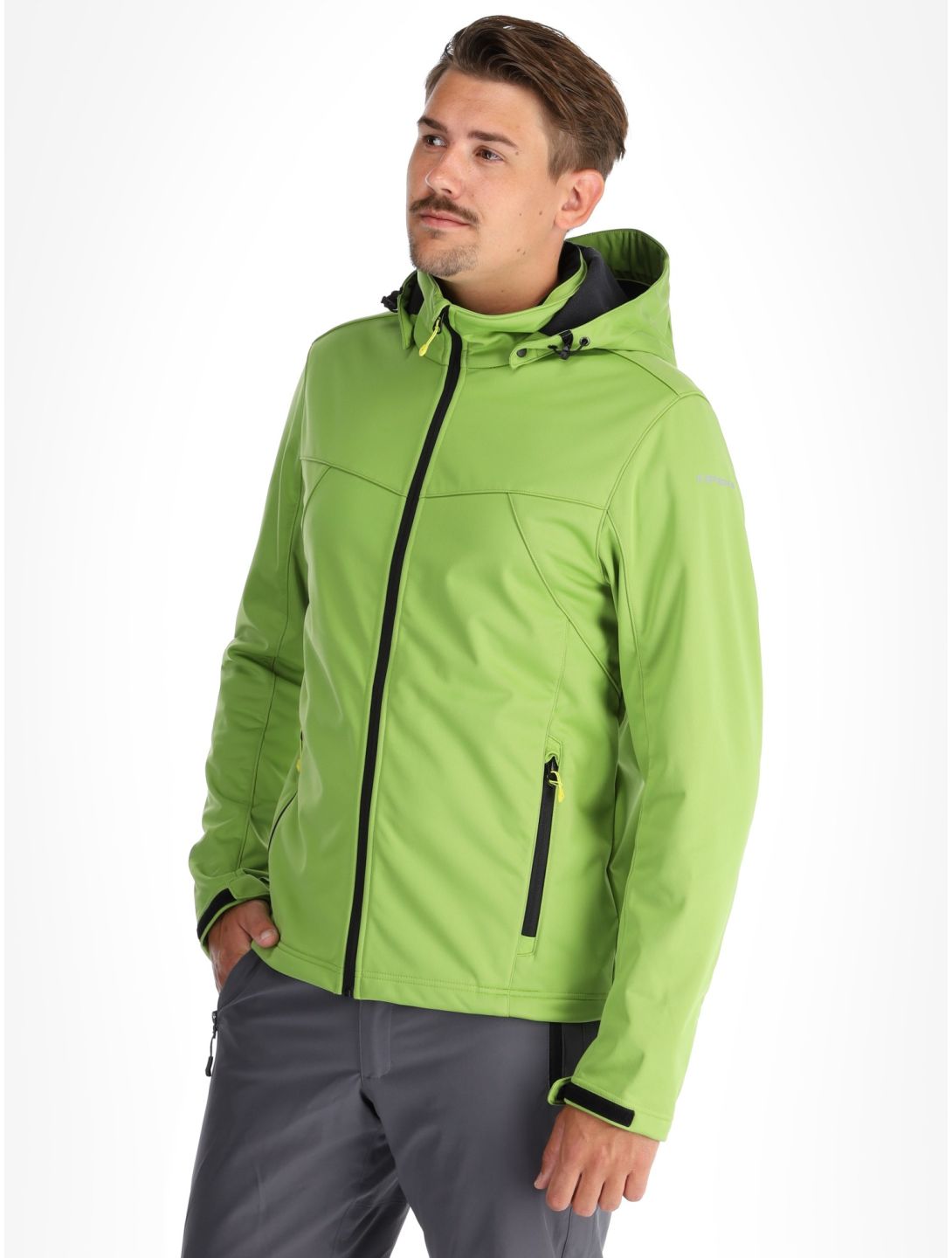 Icepeak, Biggs softshell ski jacket men Asparagus green 