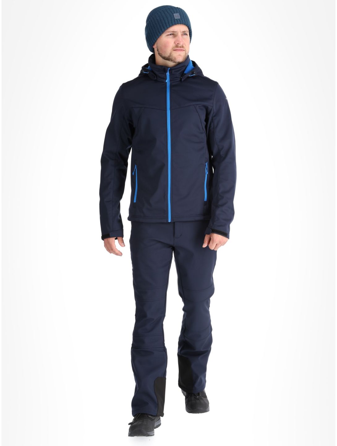 Icepeak, Biggs softshell ski jacket men Blauw blue 