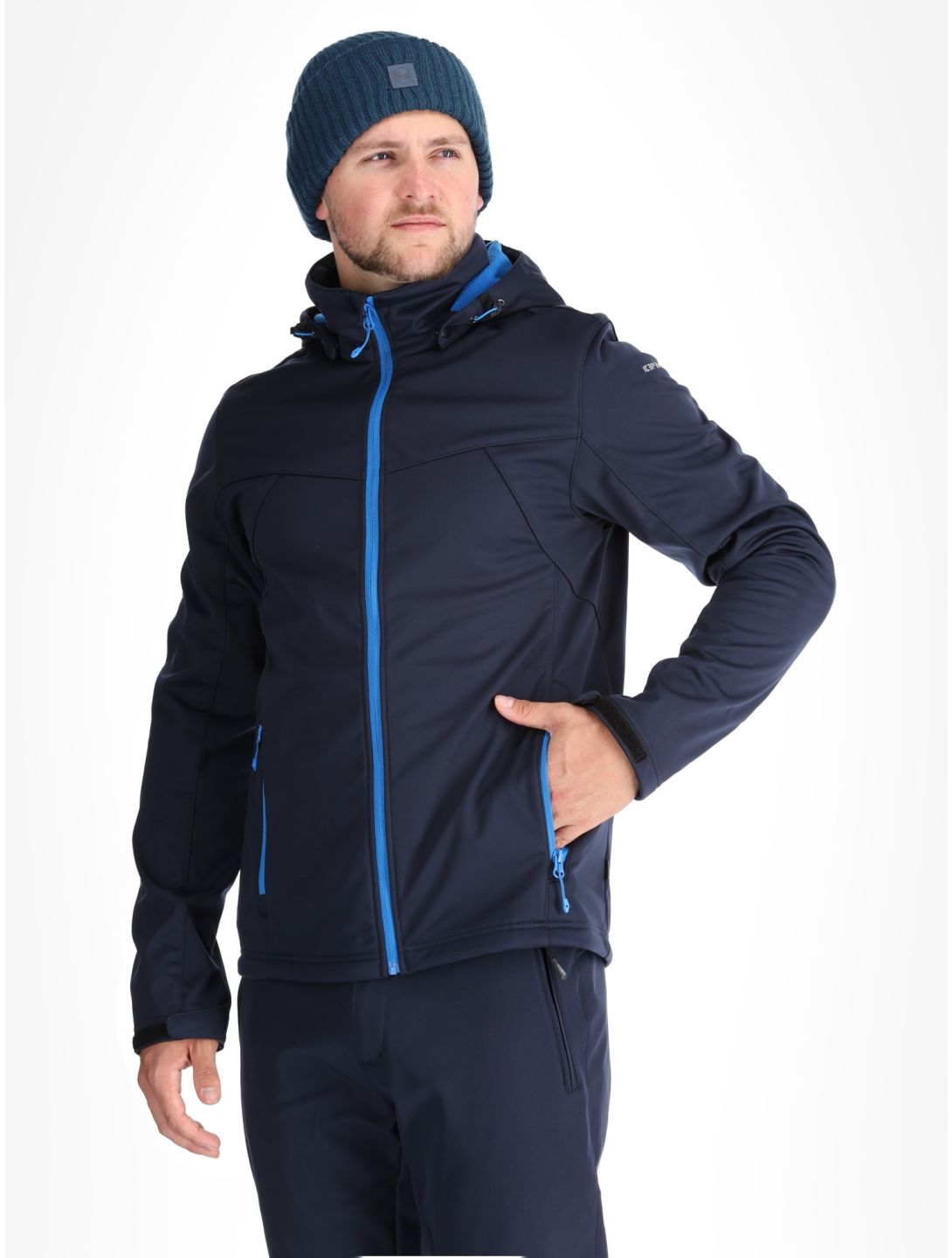 Icepeak, Biggs softshell ski jacket men Blauw blue 