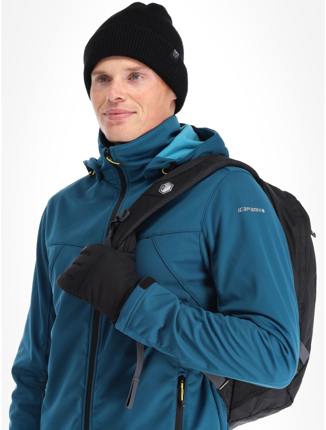 Icepeak, Biggs softshell ski jacket men turquoise blue 