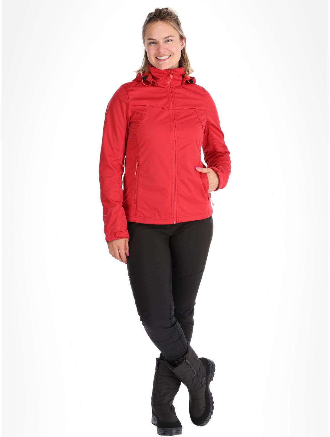 Icepeak, Boise softshell ski jacket women Cranberry red 