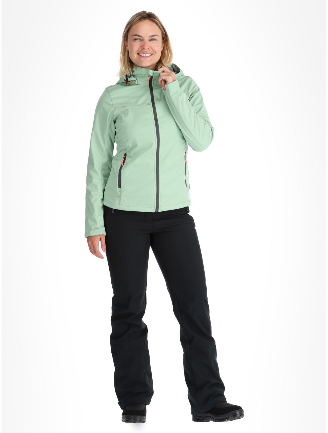 Icepeak, Boise softshell ski jacket women Light Green green 