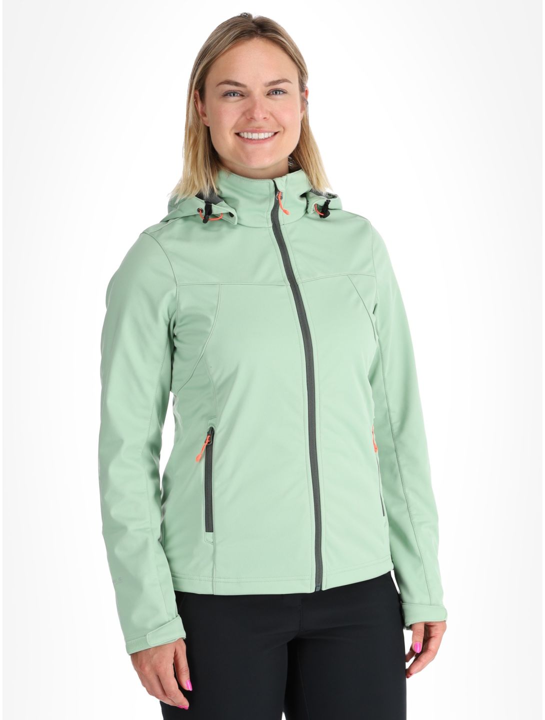 Icepeak, Boise softshell ski jacket women Light Green green 