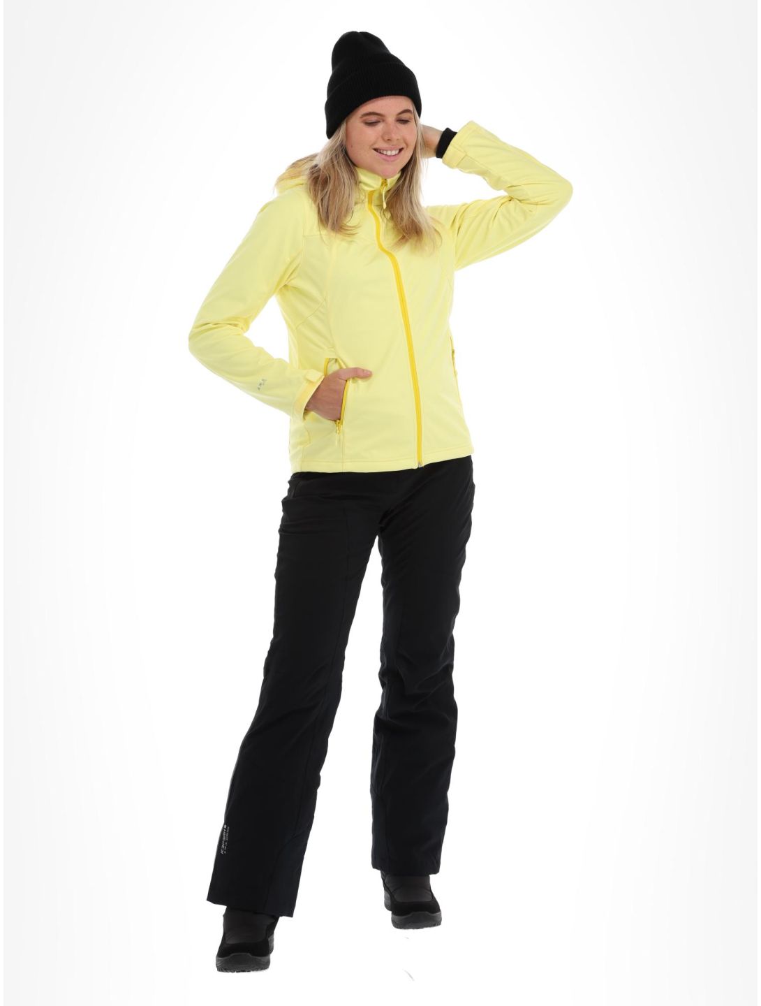 Icepeak, Boise softshell ski jacket women pastel yellow 