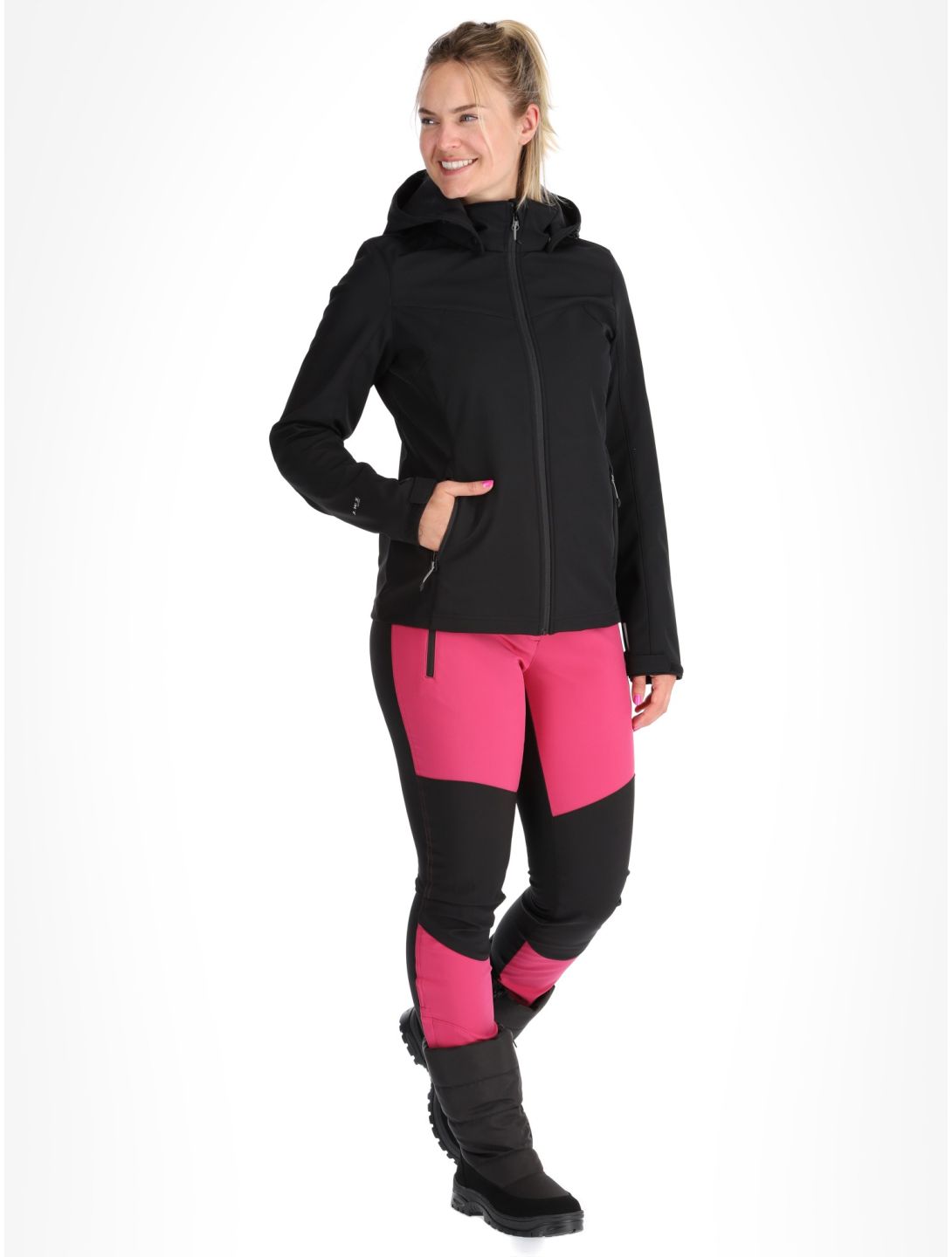 Icepeak, Brenham softshell ski jacket women Basic Black black 