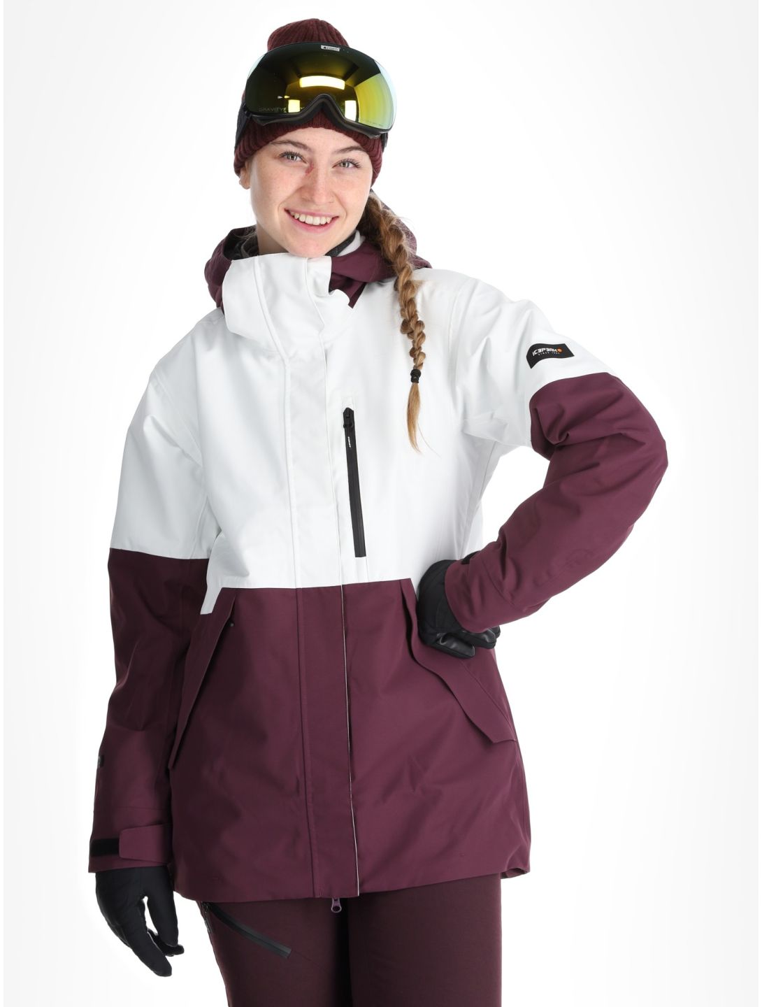 Icepeak, Cabot hardshell ski jacket women Plum purple 