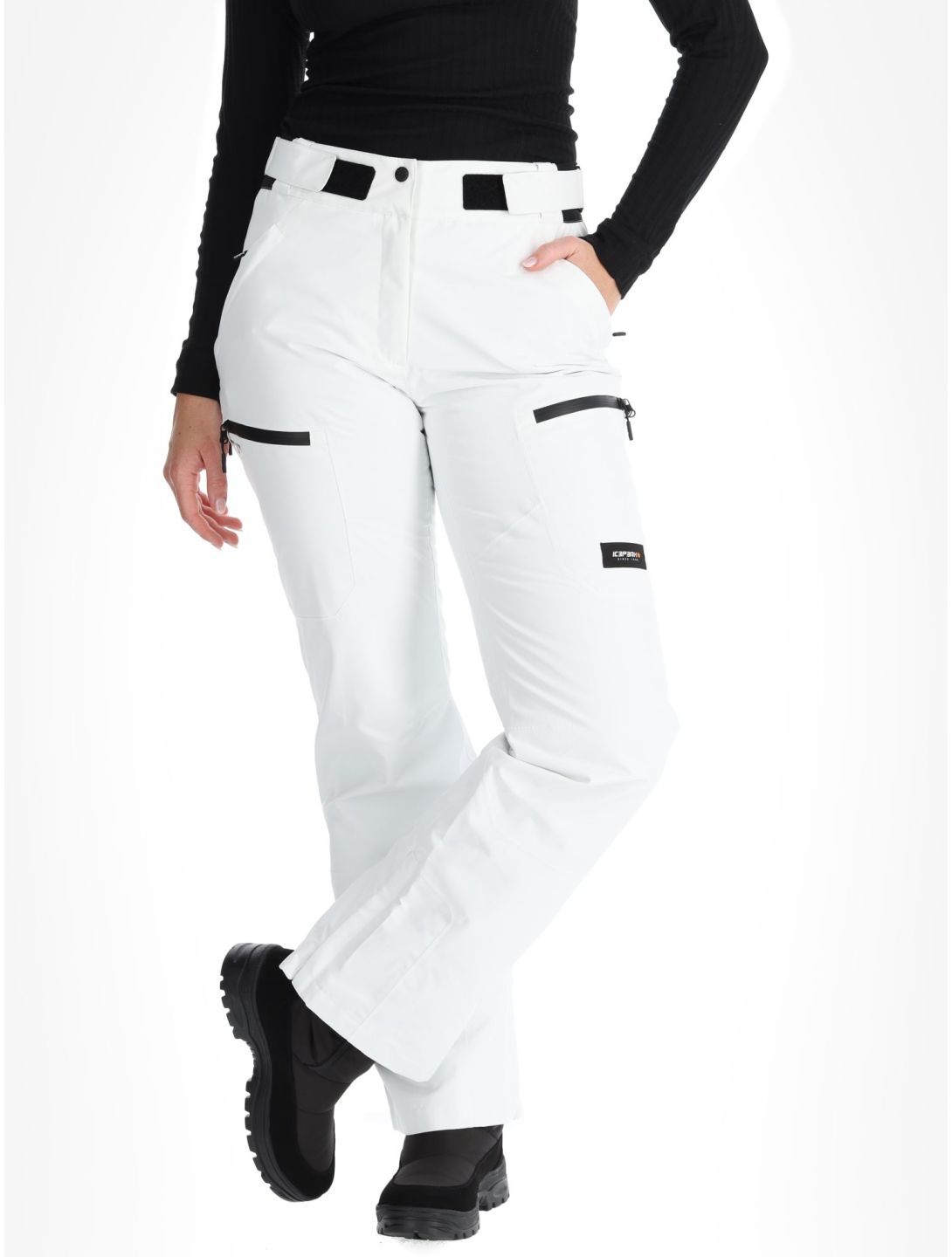 Icepeak, Calau hardshell ski pants women Natural White white 