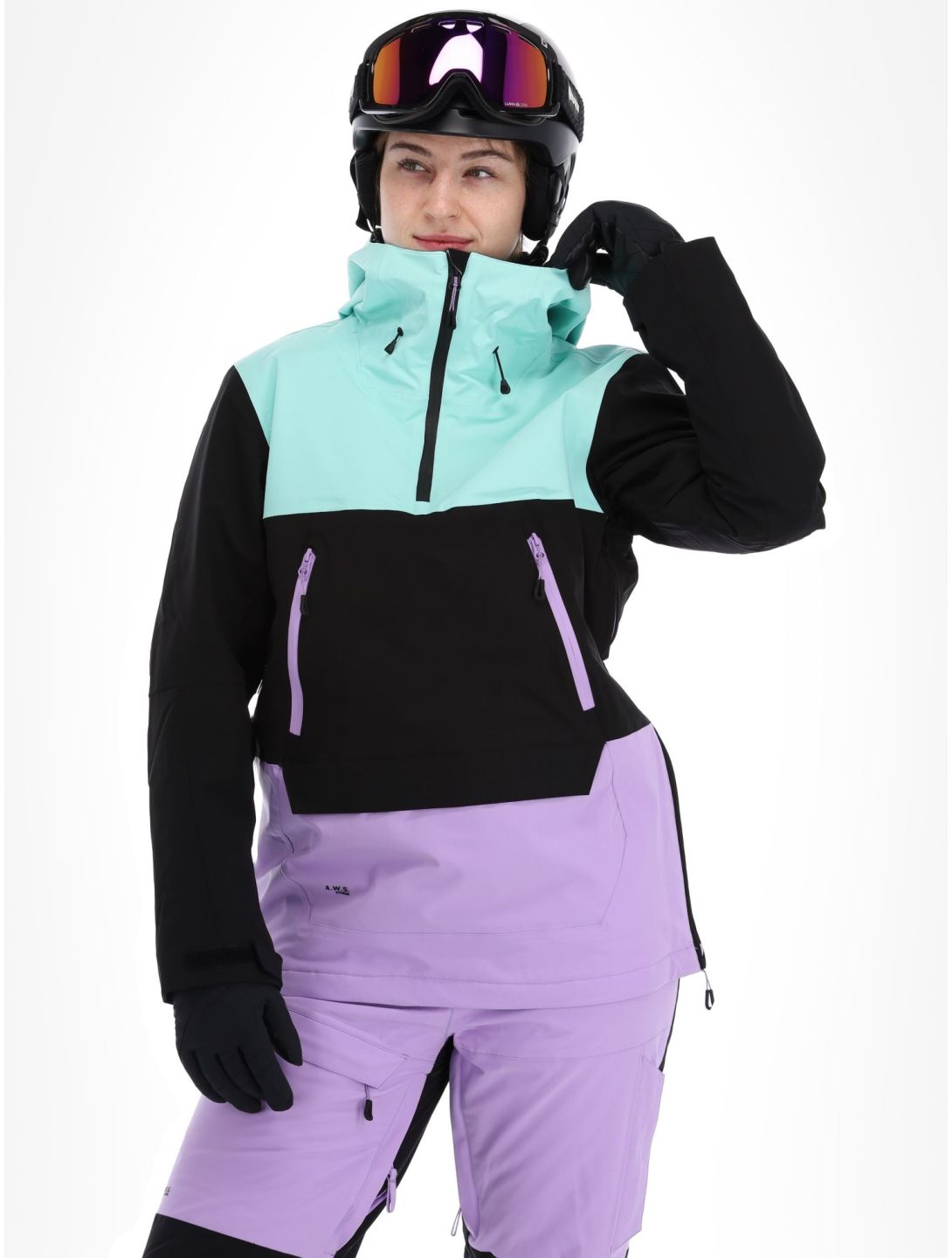 Icepeak, Calio winter anorak women Violet black, green, purple 