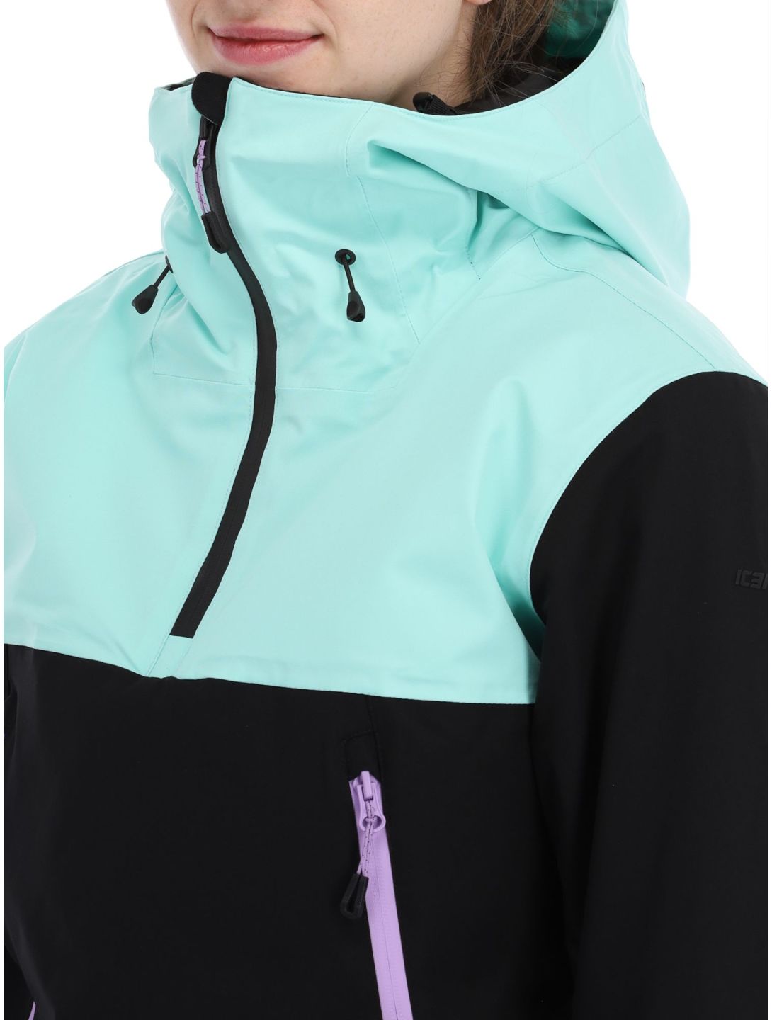 Icepeak, Calio winter anorak women Violet black, green, purple 