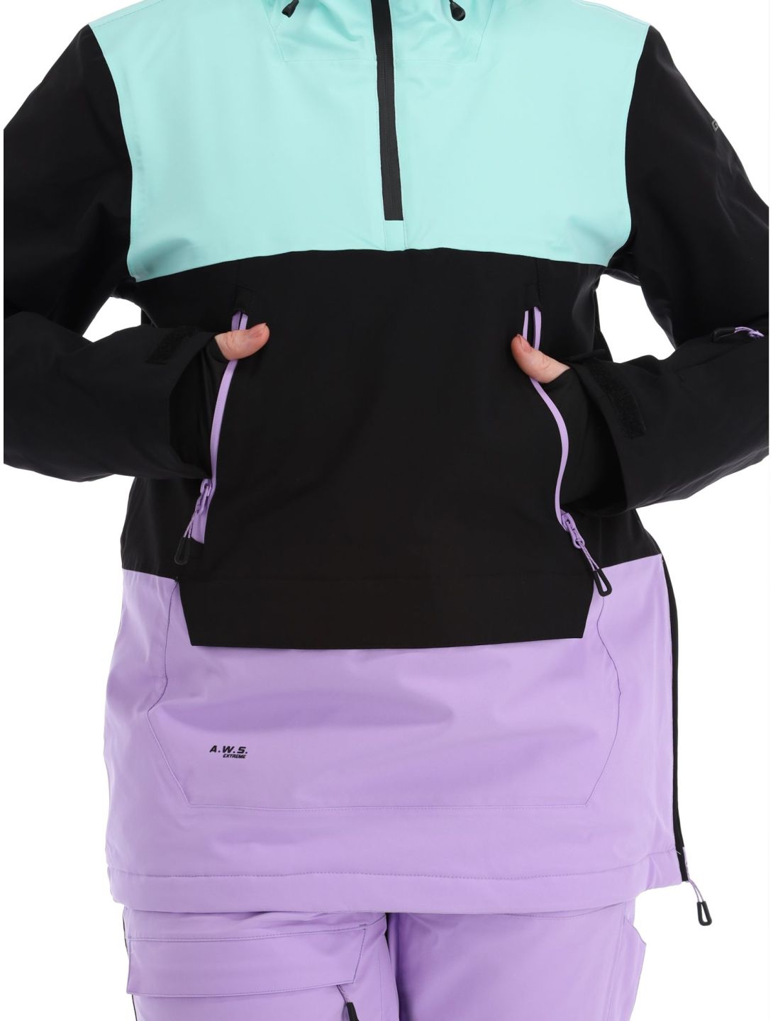 Icepeak, Calio winter anorak women Violet black, green, purple 