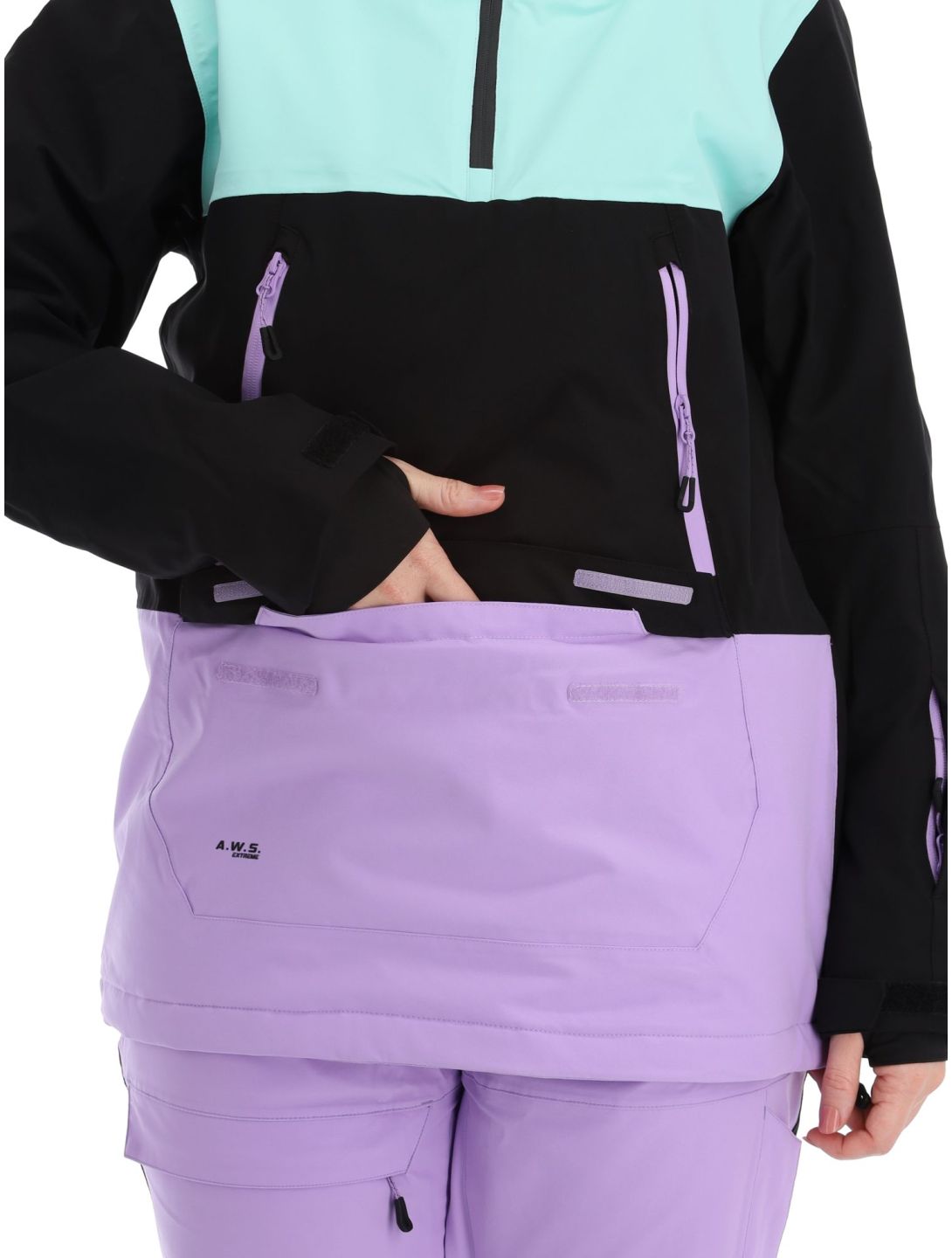 Icepeak, Calio winter anorak women Violet black, green, purple 