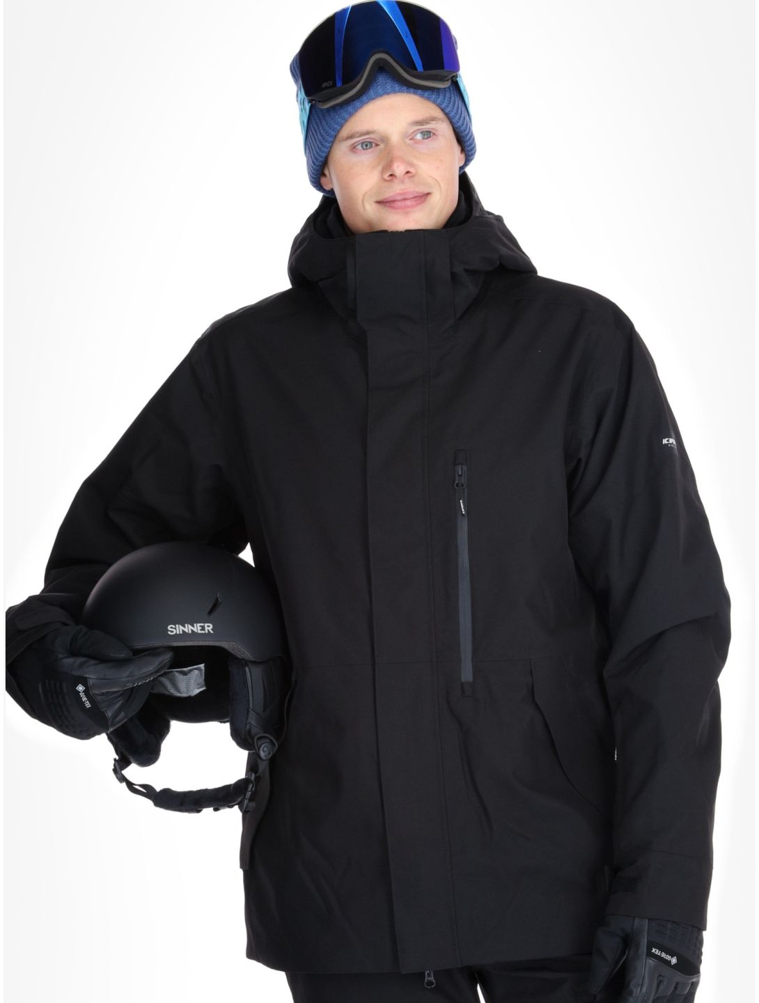 Icepeak, Casco ski jacket men Black black 