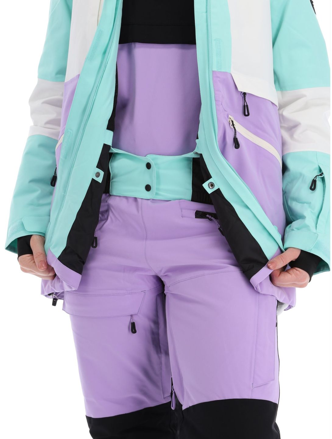 Icepeak, Curran ski jacket women Light Green green, purple 