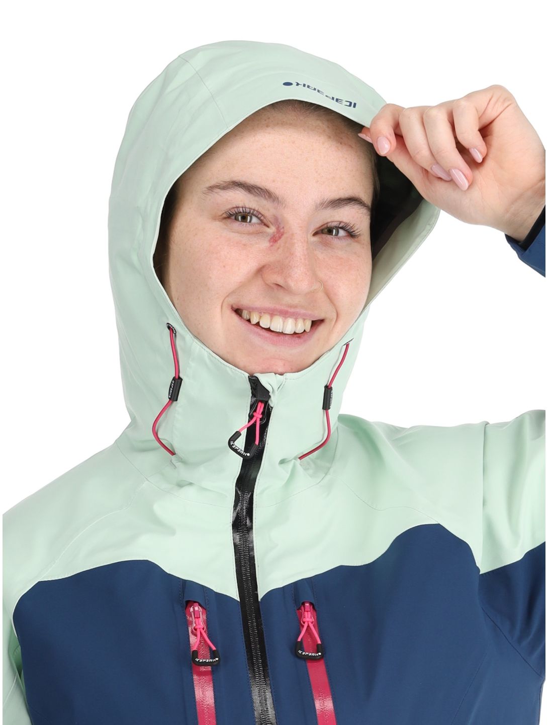 Icepeak, Datteln hardshell ski jacket women Aloe green 