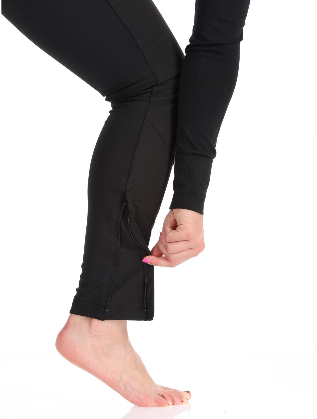 Icepeak, Doral softshell ski pants women Basic Black black 