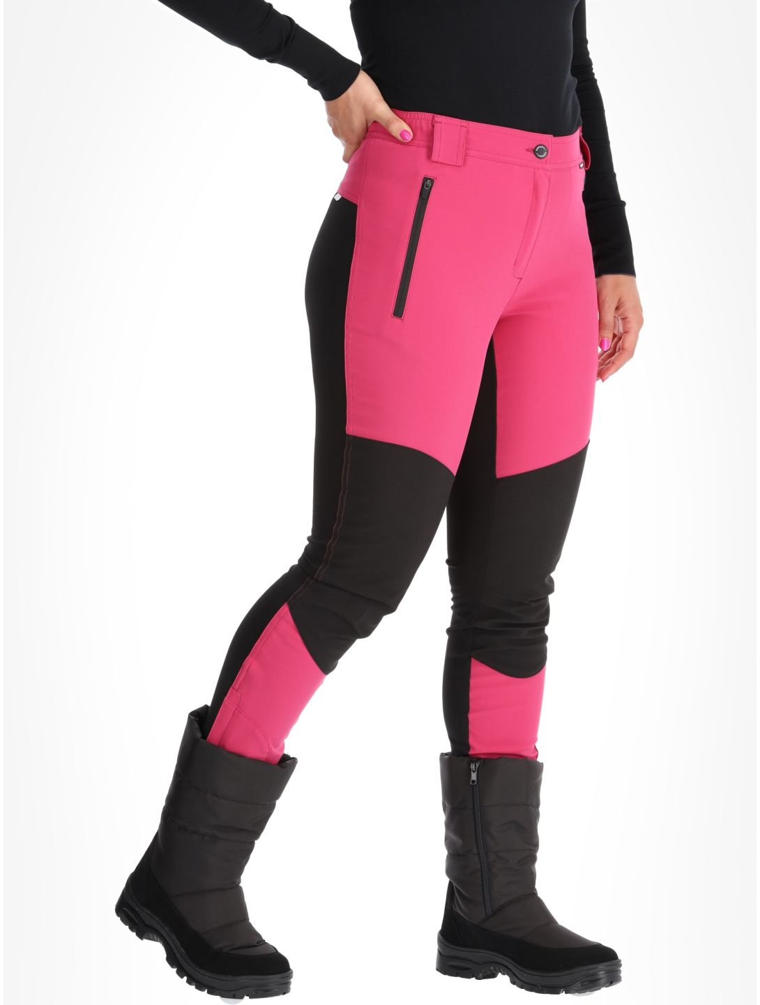 Icepeak, Doral softshell ski pants women Raspberry red 