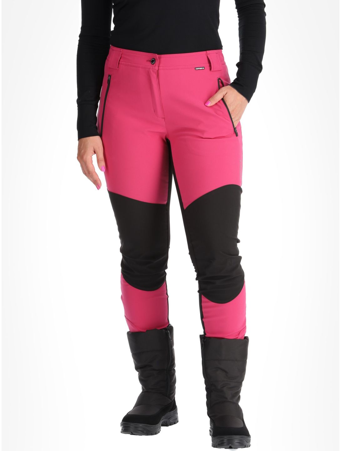 Icepeak, Doral softshell ski pants women Raspberry red 