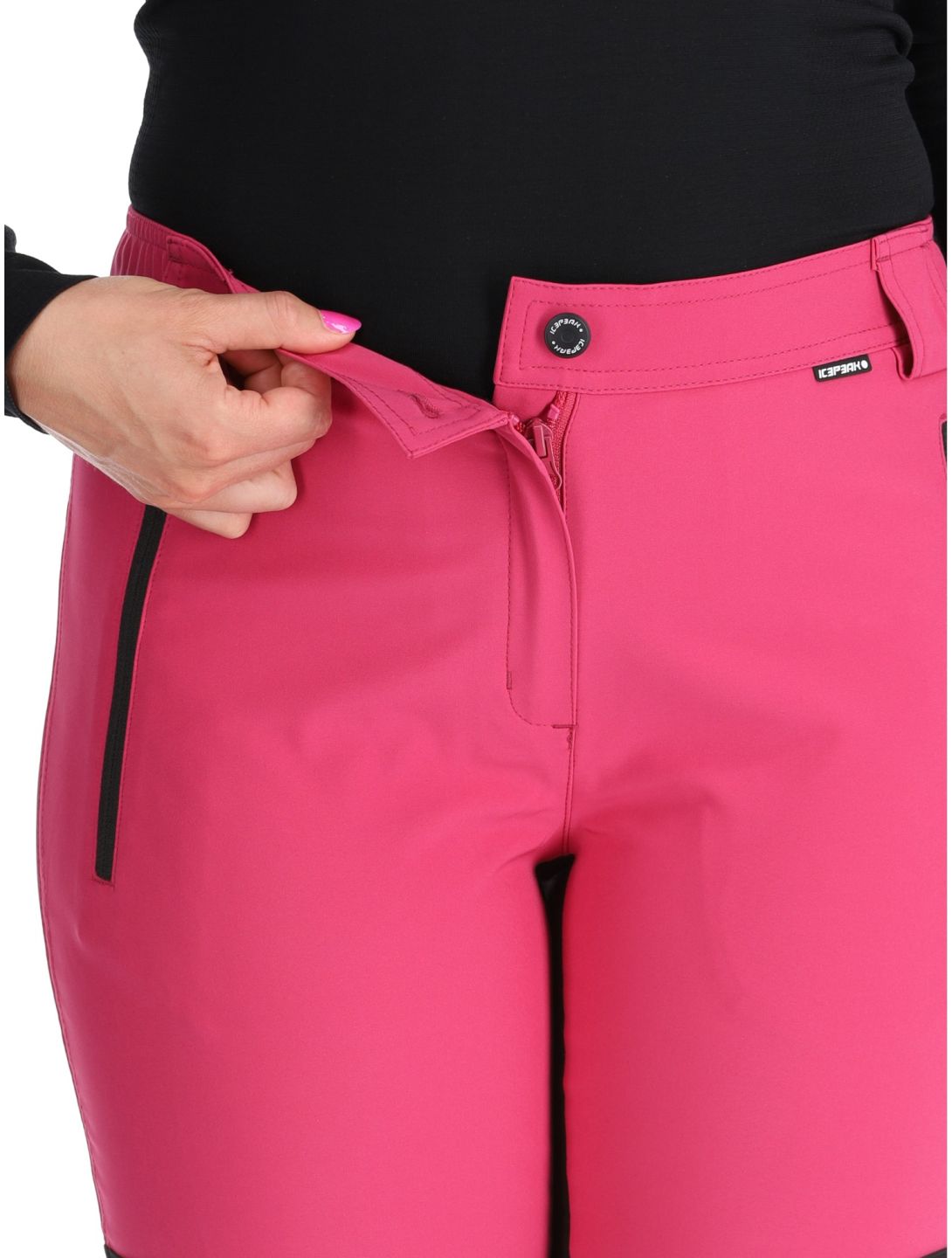 Icepeak, Doral softshell ski pants women Raspberry red 